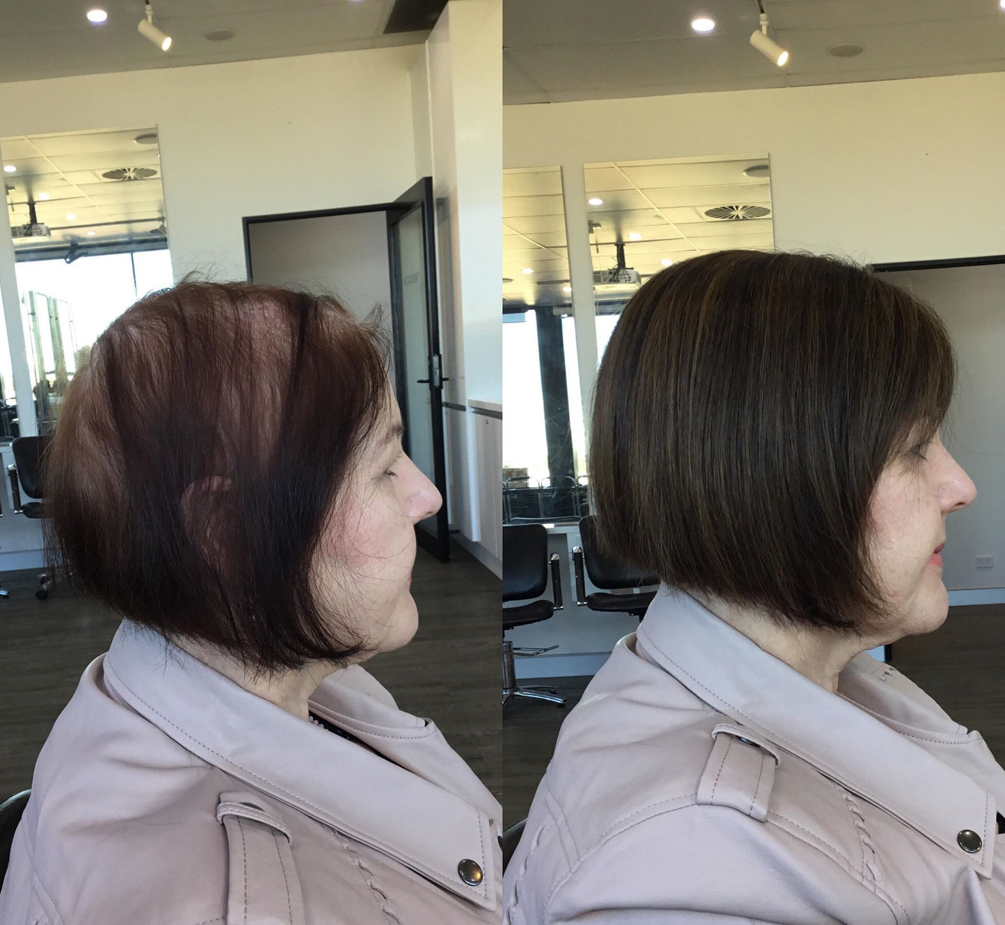 Marie | 100% Remy Hair Topper | Before and After