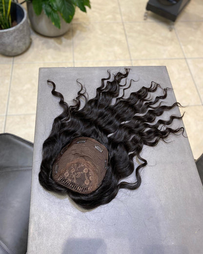 Amy - Large (Wavy / Curly) | 100% Remy Hair Topper