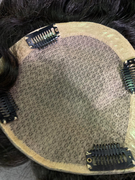 Amy Silk Base (Wavy / Curly) | 100% Remy Hair Topper
