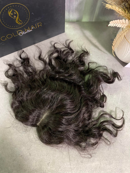 Amy Silk Base (Wavy / Curly) | 100% Remy Hair Topper