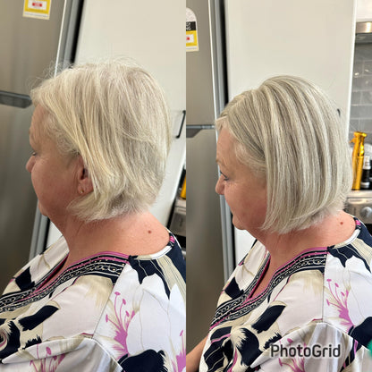 Frost | 100% Remy Hair Topper | Before and After