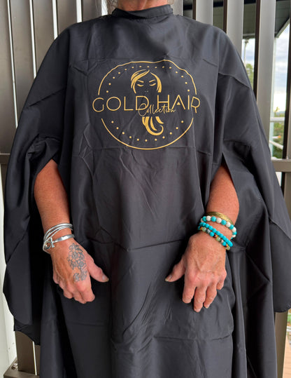 Gold Hair Collection Button-Up Cape with Hand Slits