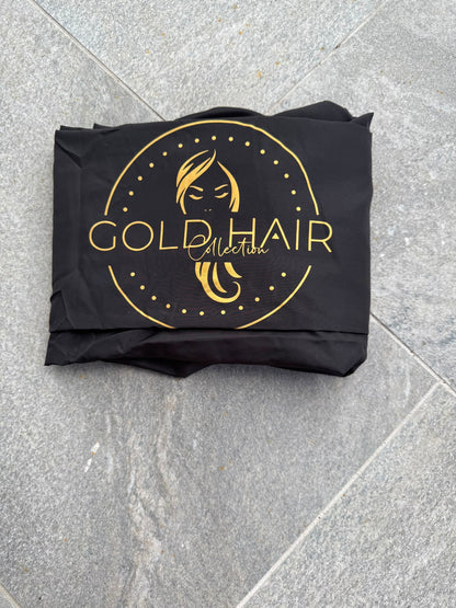 Gold Hair Collection Button-Up Cape with Hand Slits