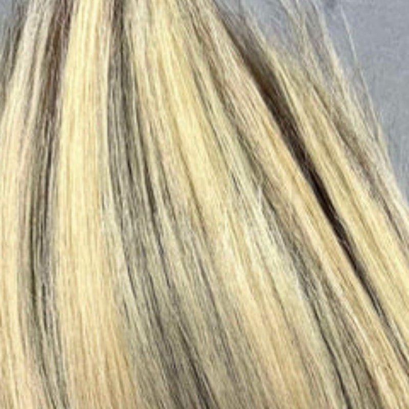 Candy human hair scrunchie in blonde highlights – 100% human hair | Gold Hair Collection
